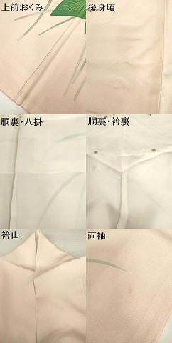 平和屋着物●本加賀友禅作家 押田正義 訪問着 花鳥文 正絹 逸品 AABM2105cs