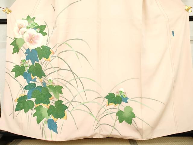 平和屋着物●本加賀友禅作家 押田正義 訪問着 花鳥文 正絹 逸品 AABM2105cs