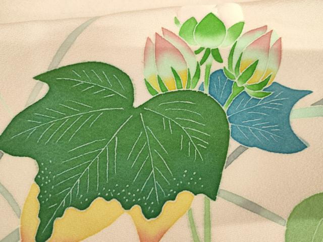 平和屋着物●本加賀友禅作家 押田正義 訪問着 花鳥文 正絹 逸品 AABM2105cs