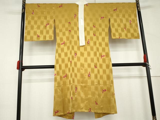 平和屋着物●長襦袢 無双仕立て ネコ 猫 正絹 逸品 AABM2120cs