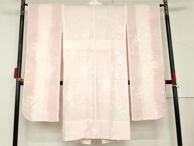平和屋着物●振袖用長襦袢 無双仕立て 花毬地紋 暈し染め 正絹 逸品 AABM2128cs