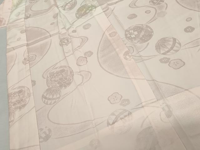 平和屋着物●振袖用長襦袢 無双仕立て 花毬地紋 暈し染め 正絹 逸品 AABM2128cs