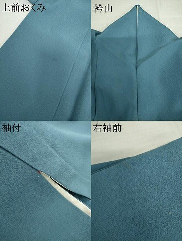 平和屋着物●上質な色無地 縹色 正絹 逸品 AABM2129cs