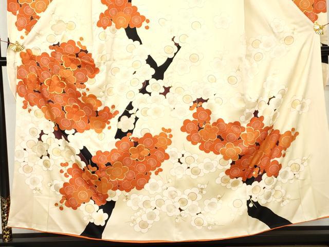 平和屋着物●豪華振袖 駒刺繍 枝梅 金糸 金彩 正絹 逸品 AABM2134cs