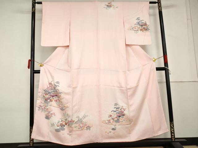 平和屋着物●訪問着 風景草花文 暈し染め 正絹 逸品 未使用 AABM2142cs