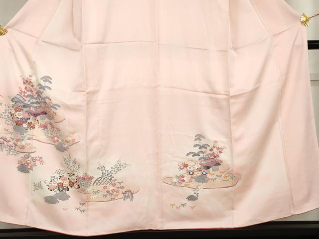 平和屋着物●訪問着 風景草花文 暈し染め 正絹 逸品 未使用 AABM2142cs