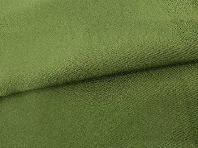 平和屋着物●上質な色無地 草色 正絹 逸品 AABM2144cs