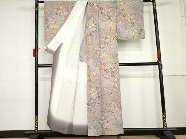 平和屋着物●上質な小紋 辻が花 暈し染め 金彩 正絹 逸品 未使用 AABM2150cs