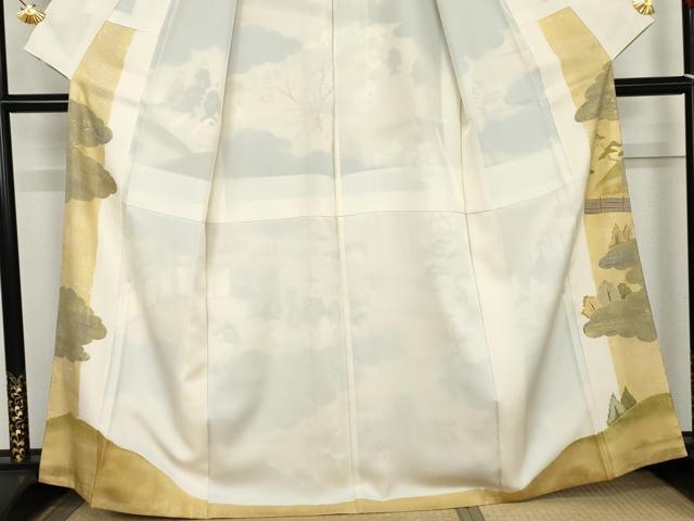 平和屋着物●訪問着 人物風景文 金彩 正絹 逸品 AABM2154cs
