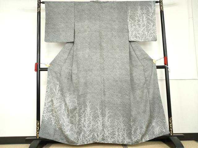 平和屋着物●訪問着 枝花文 たたき染め 正絹 逸品 AABM2157cs