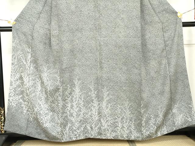 平和屋着物●訪問着 枝花文 たたき染め 正絹 逸品 AABM2157cs