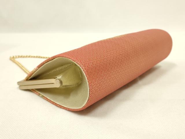 平和屋着物▼和装小物 和装バッグ・草履セット 佐賀錦 ハンドバッグ クラッチバッグ 花柄 金糸 逸品 AABM2163ay