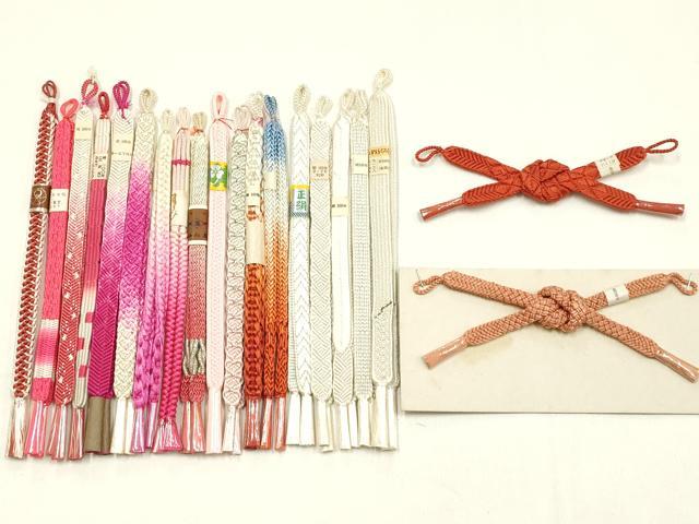 平和屋着物▼和装小物 羽織紐まとめて20点 伊賀組紐 銀糸 暈し 逸品 未使用 AABM2184ay