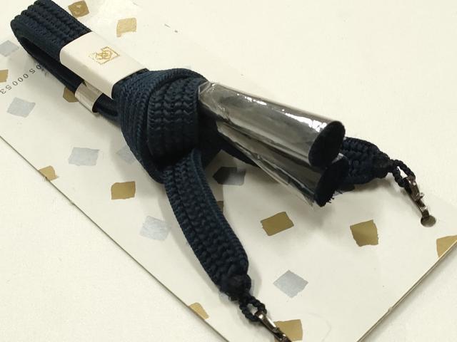平和屋着物▼男性 和装小物 羽織紐3点 紺・茶色系 切り房 逸品 全て未使用 AABM2204ay