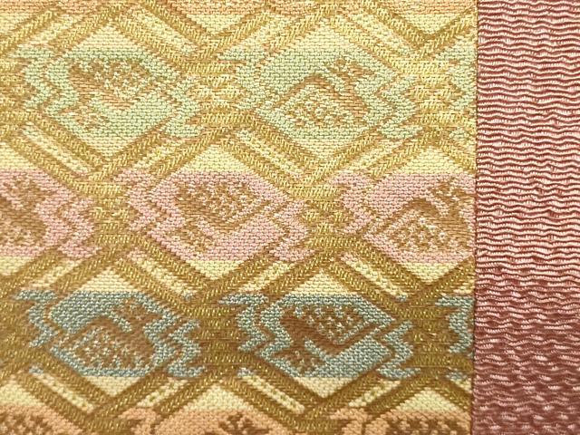 平和屋着物●和装小物 和装バッグ ハンドバッグ トートバッグ 有栖川文様 金糸 逸品 AABM2250ay