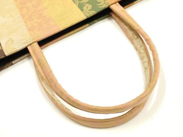 平和屋着物●和装小物 和装バッグ ハンドバッグ トートバッグ 花唐草文間道 逸品 AABM2251ay