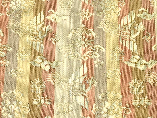 平和屋着物●和装小物 和装バッグ ハンドバッグ トートバッグ 花鳥文 金糸 逸品 AABM2254ay