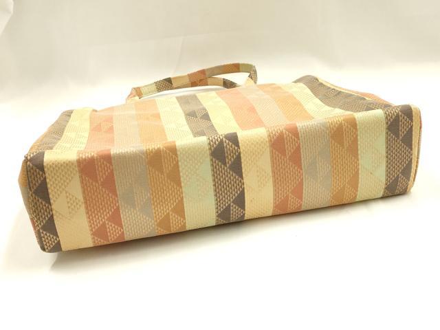 平和屋着物●和装小物 和装バッグ ハンドバッグ トートバッグ 間道 金糸 逸品 未使用 AABM2256ay