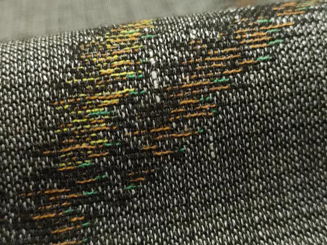 平和屋着物▼小紋 反物 着尺 千寿織 幾何学模様 田口織物謹製 未使用 AABM2264ay