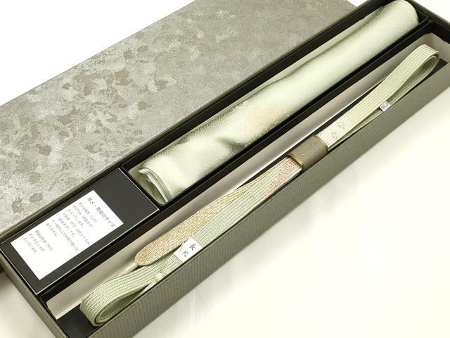 平和屋着物●和装小物 帯締め・帯揚げセット 高麗組 花丸文 金糸 逸品 未使用品あり AABM2272ay