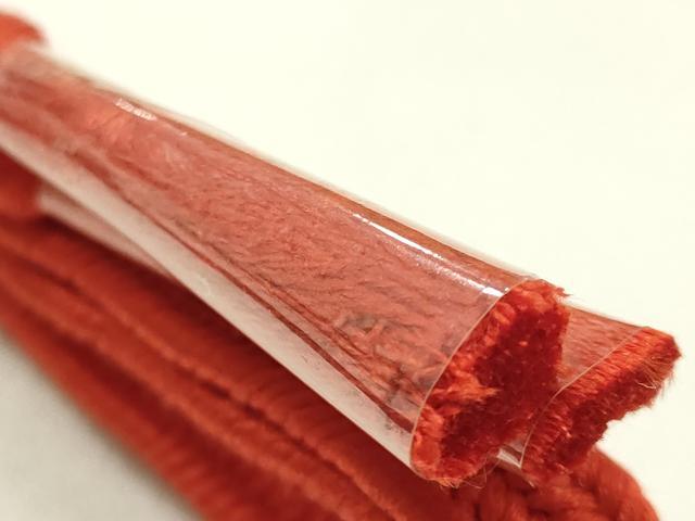 平和屋着物●和装小物 帯締め・帯揚げセット 平組 舞花地紋 暈し染め 正絹 逸品 未使用 AABM2294ay