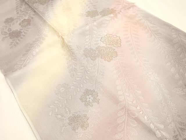 平和屋着物●和装小物 帯締め・帯揚げセット 笹浪組 辻が花 金糸 暈し染め 正絹 逸品 未使用 AABM2304ay
