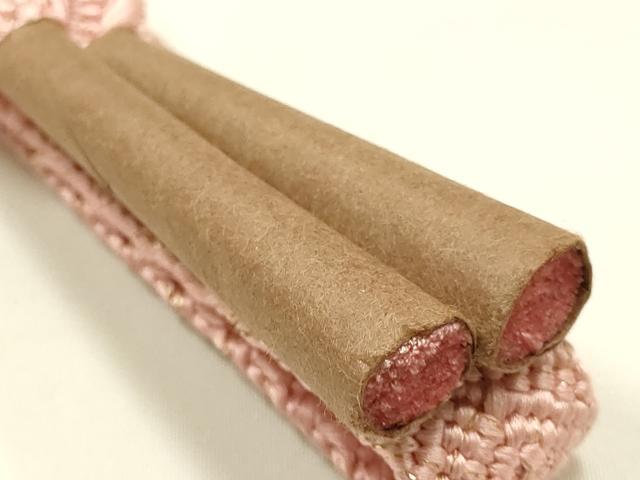 平和屋本店●和装小物 帯締め・帯揚げセット 笹浪組 松竹梅 地紋起こし 丹後ちりめん 金銀糸 暈し 逸品 未使用 AABM2309ay