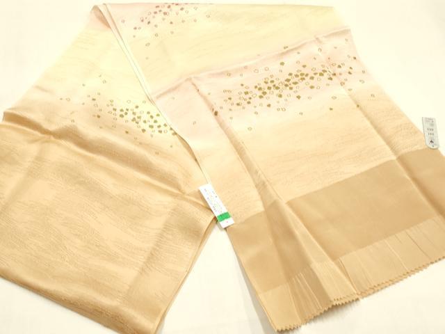 平和屋本店●和装小物 帯締め・帯揚げセット 高麗組 箔散らし 金糸 金彩 暈し染め 正絹 逸品 未使用 AABM2319ay