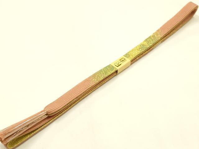 平和屋本店●和装小物 帯締め・帯揚げセット 高麗組 箔散らし 金糸 金彩 暈し染め 正絹 逸品 未使用 AABM2319ay