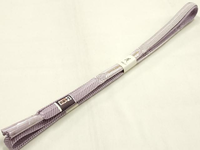 平和屋本店●和装小物 帯締め・帯揚げセット 笹浪唐組 短冊花文 金糸 金銀彩 暈し染め 正絹 逸品 未使用 AABM2338ay