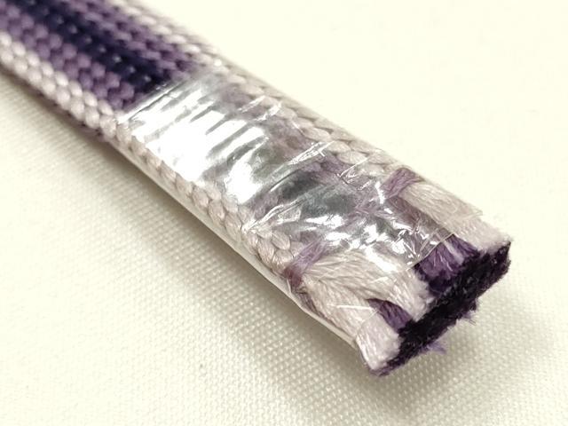平和屋着物●和装小物 無形文化財 江戸組紐 五嶋紐 帯締め・帯留めセット 三分紐 スワロフスキー ブローチ 蝶 逸品 未使用 AABM2367ay