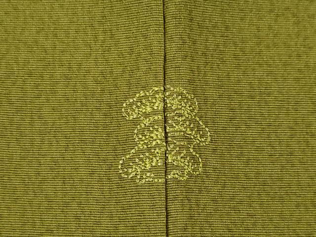 平和屋着物●上質な色無地 小花文 璃寛茶色 正絹 逸品 AABM2401ck
