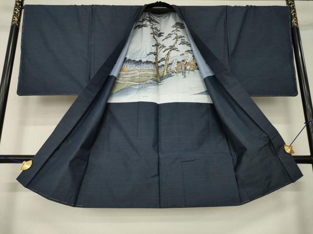 平和屋着物●男性 本場大島紬 アンサンブル 100亀甲 総詰め 正絹 逸品 AABM2403ck