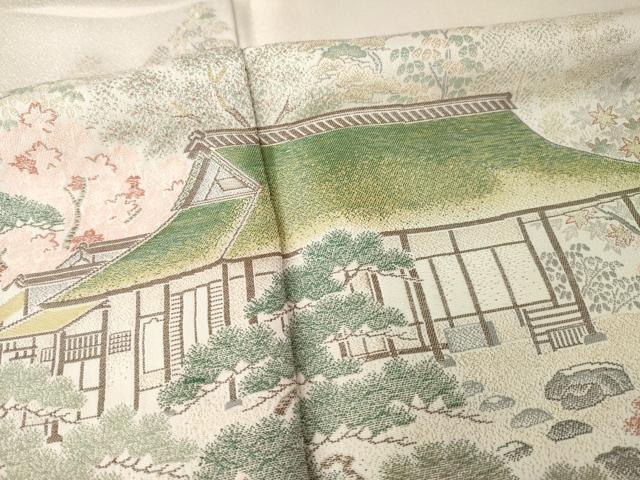 平和屋着物●豪華色留袖 寿光織 人物風景文 正絹 逸品 AABM2405ck