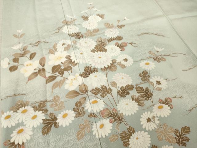 平和屋着物●訪問着 枝花文 暈し染め 正絹 逸品 AABM2417ck