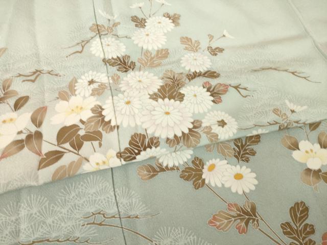平和屋着物●訪問着 枝花文 暈し染め 正絹 逸品 AABM2417ck