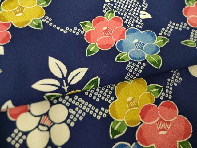 平和屋着物●上質な小紋 枝椿 正絹 逸品 AABM2420ck