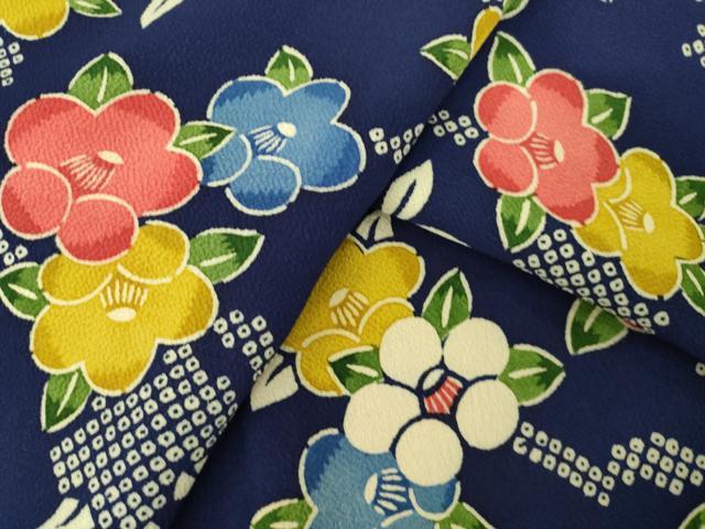 平和屋着物●上質な小紋 枝椿 正絹 逸品 AABM2420ck