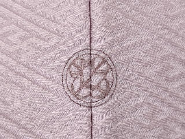 平和屋着物●上質な色無地 紗綾形地紋 紅藤色 正絹 逸品 未使用 AABM2432ck