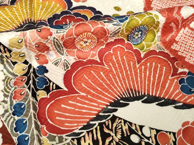 平和屋着物●豪華振袖 総絞り 型染め 吉祥松文 正絹 逸品 AABM2449ck