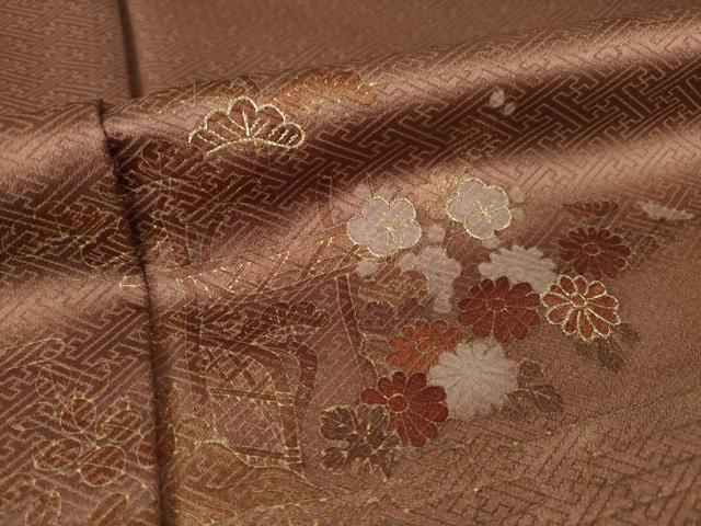 平和屋着物●訪問着 花籬文 暈し染め 金糸 金彩 正絹 逸品 AABM2450ck