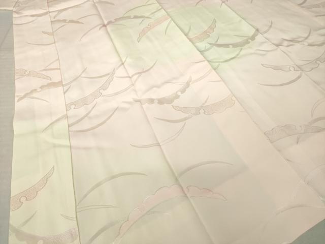 平和屋着物●長襦袢 袷 雪芝文 暈し染め 正絹 逸品 AABM2453ck