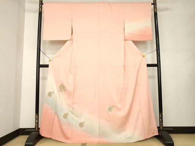 平和屋着物●中国三大刺繍 スワトウ刺繍 汕頭刺繍 総刺繍 訪問着 花亀甲文 暈し染め 正絹 逸品 AABM2457ck