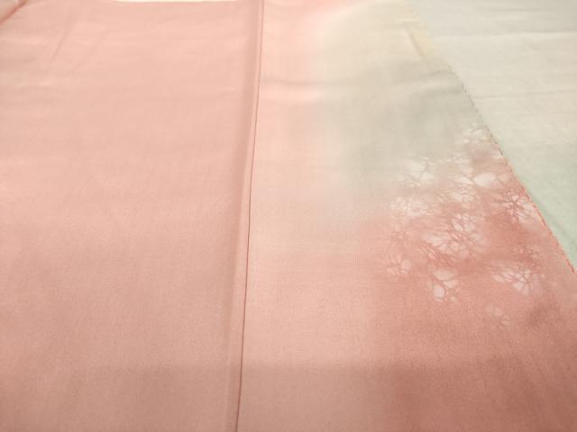 平和屋着物●中国三大刺繍 スワトウ刺繍 汕頭刺繍 総刺繍 訪問着 花亀甲文 暈し染め 正絹 逸品 AABM2457ck