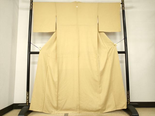 平和屋着物●上質な色無地 飴色 正絹 逸品 未使用 AABM2463ck