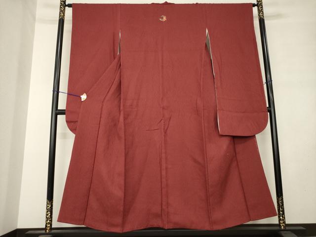 平和屋着物●豪華振袖 色無地 葡萄茶色 正絹 逸品 AABM2470ck