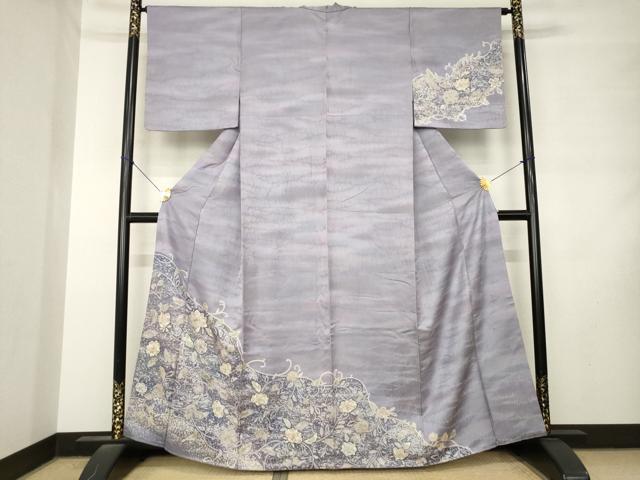 平和屋着物●訪問着 辻が花 草花文 正絹 逸品 AABM2474ck
