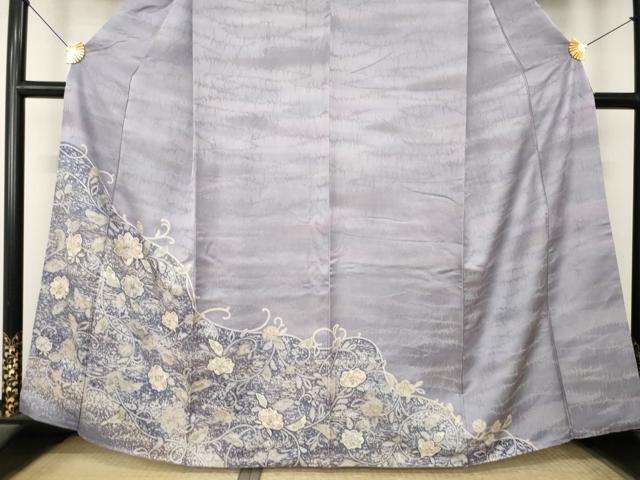 平和屋着物●訪問着 辻が花 草花文 正絹 逸品 AABM2474ck