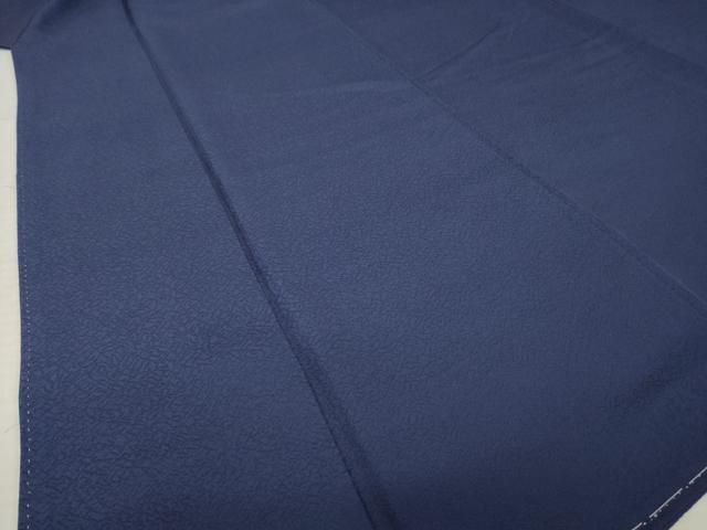 平和屋着物●上質な色無地 青褐色 正絹 逸品 AABM2477ck