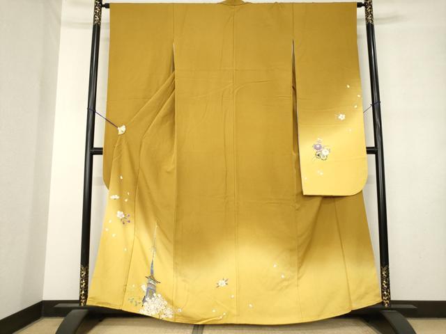 平和屋着物●豪華振袖 山車花文 金彩 鈴乃屋扱い 正絹 逸品 AABM2485ck